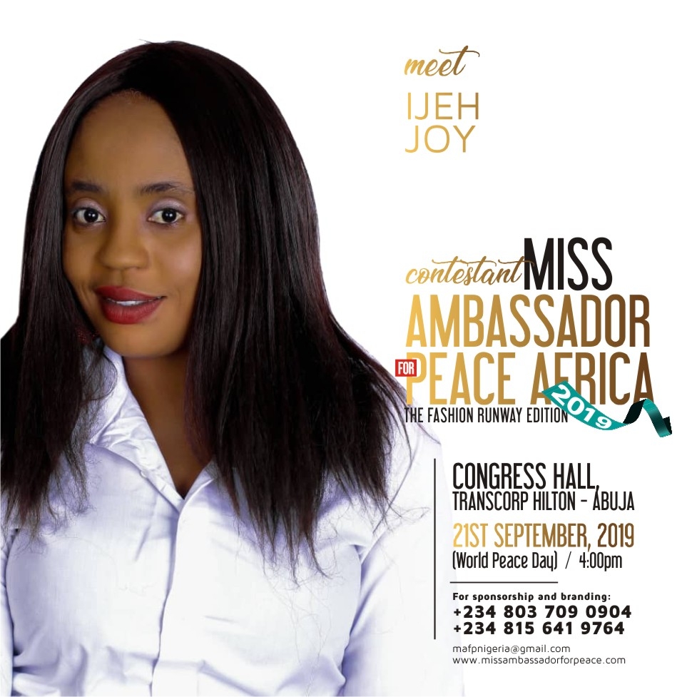Credivote -miss ambassador for peace africa - ijeh joy